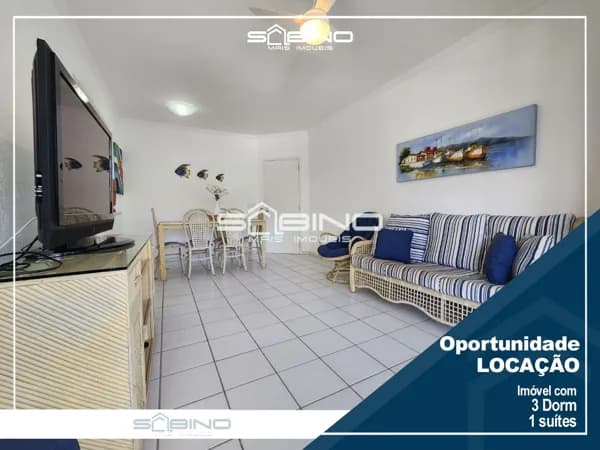 Apartamento para locação em Riviera de São Lourenço - Bertioga SP | 3 Dormitórios | 1 suíte / 95 m² área útil.
