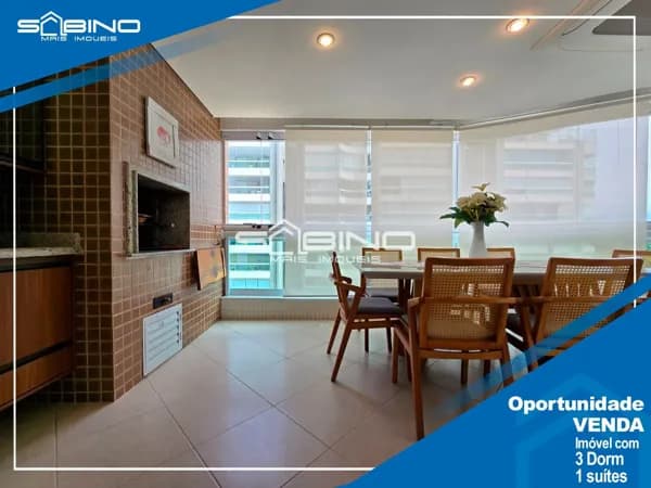 Apartamento à Venda no Edifício Modena, com 3 dormitórios 1 suíte 106m², em Riviera de São Lourenço - Bertioga SP