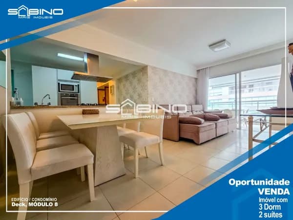 Apartamento à Venda no Edifício Deck, com 3 dormitórios 2 suítes 93m² - Riviera de São Lourenço SP