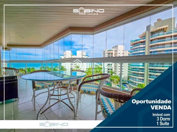 Apartamento Pé na Areia à venda com 3 Dormitórios 1 Suíte 113m², 2 vagas - Riviera de São Lourenço, Bertioga SP.