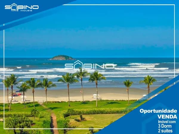 Apartamento Pé na Areia frontal à Venda, com 3 dormitórios 193m² 3 vagas, Riviera de São Lourenço Bertioga SP