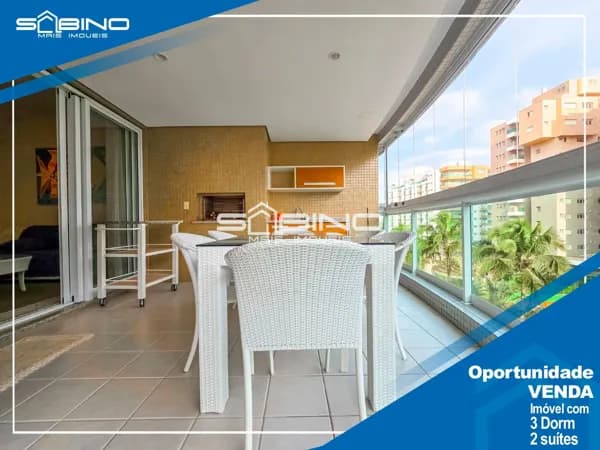 Apartamento à venda no Clube Compartilhado, com 3 dormitórios 2 suítes 131m² Riviera de São Lourenço
