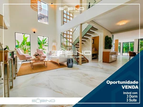 Belíssima casa à Venda com 3 Dormitórios 3 Suítes 350 m² de área útil - Riviera de São Lourenço - Bertioga SP