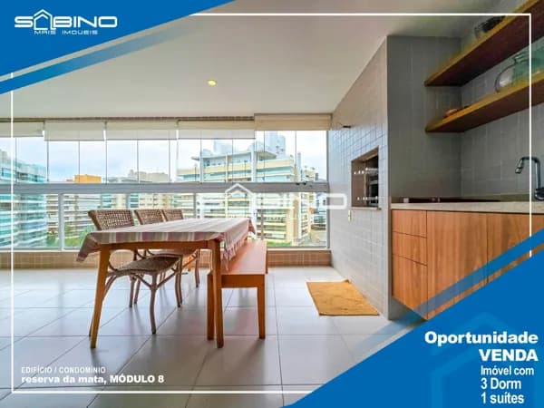 Apartamento à Venda no Edifício Reserva da Mata, com 3 dormitórios 93m² - Riviera de São Lourenço SP