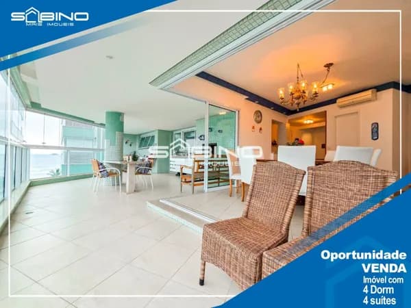 Apartamento Frontal à Venda no Edifício Casa Grande, com 4 Suítes 3 vagas 254m² - Riviera de São Lourenço Bertioga SP