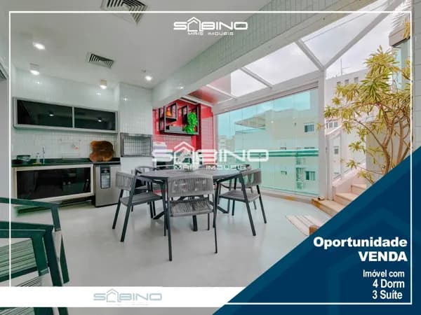 Cobertura Pé na Areia à venda com 4 Dormitórios 3 suítes 240 m² - Riviera de São Lourenço - Bertioga SP