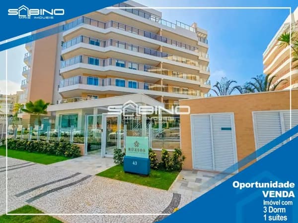 Apartamento à Venda no Edifício Búzios, com 3 dormitórios 1 suíte 110m² - Riviera de São Lourenço