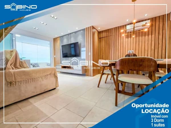 Apartamento para Locação, com 3 dormitórios 1 suíte 2 vagas, Riviera de São Lourenço - Bertioga/SP