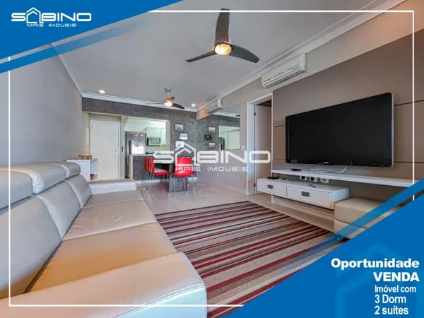 Apartamento para Locação Anual, com 3 dormitórios 2 suítes 116m² - Riviera de São Lourenço, Bertioga SP.