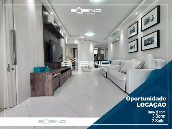 Apartamento para locação Anual com 3 Dormitórios sendo 3 suítes 133m², 2 vagas - Riviera de São Lourenço - Bertioga SP