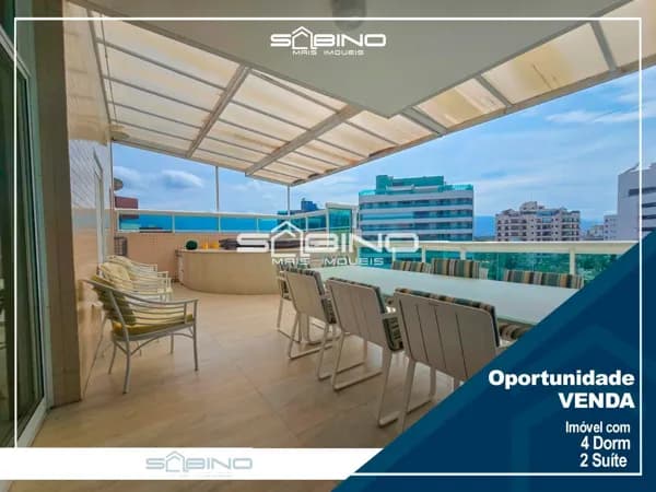 Cobertura Pé na Areia à venda com 4 Dormitórios 2 suítes 186m² - Riviera de São Lourenço - Bertioga SP
