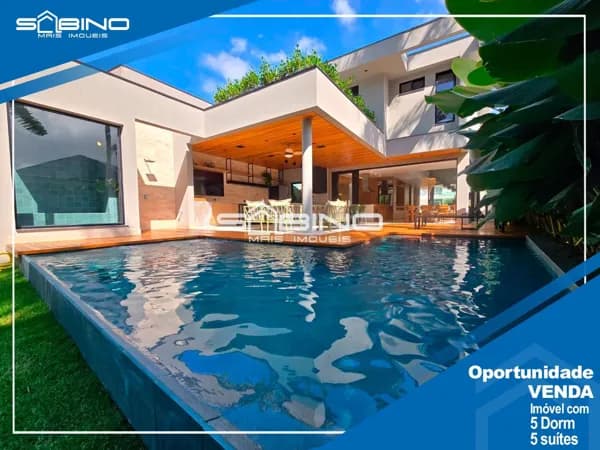 Casa à Nova à venda no Módulo 18, com 5 Suítes sendo 1 Master, com 393m² de área útil, 6 vagas - Riviera de São Lourenço - Bertioga SP