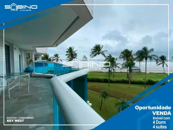 Apartamento Beira Mar à Venda na Riviera, com 4 suítes sendo uma de funcionária 186m² de área útil