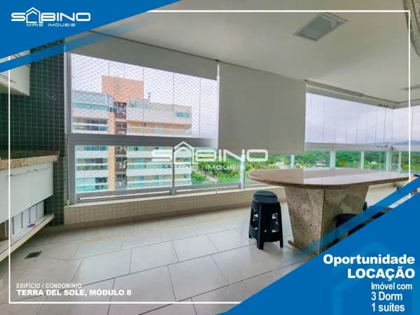 Apartamento Locação Temporada na Riviera, com 3 dormitórios 1 suíte 2 vagas, atende até 8 pessoas.