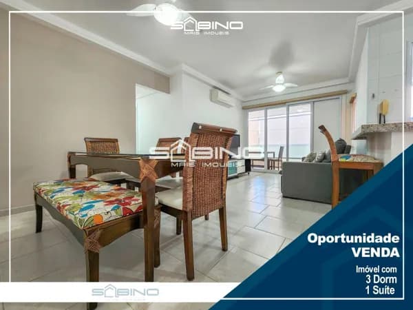 Apartamento à venda no Edifício Terra del Sole, com 3 dormitórios 1 suíte 113m² de área útil, 2 vagas – Riviera de São Lourenço - Bertioga SP