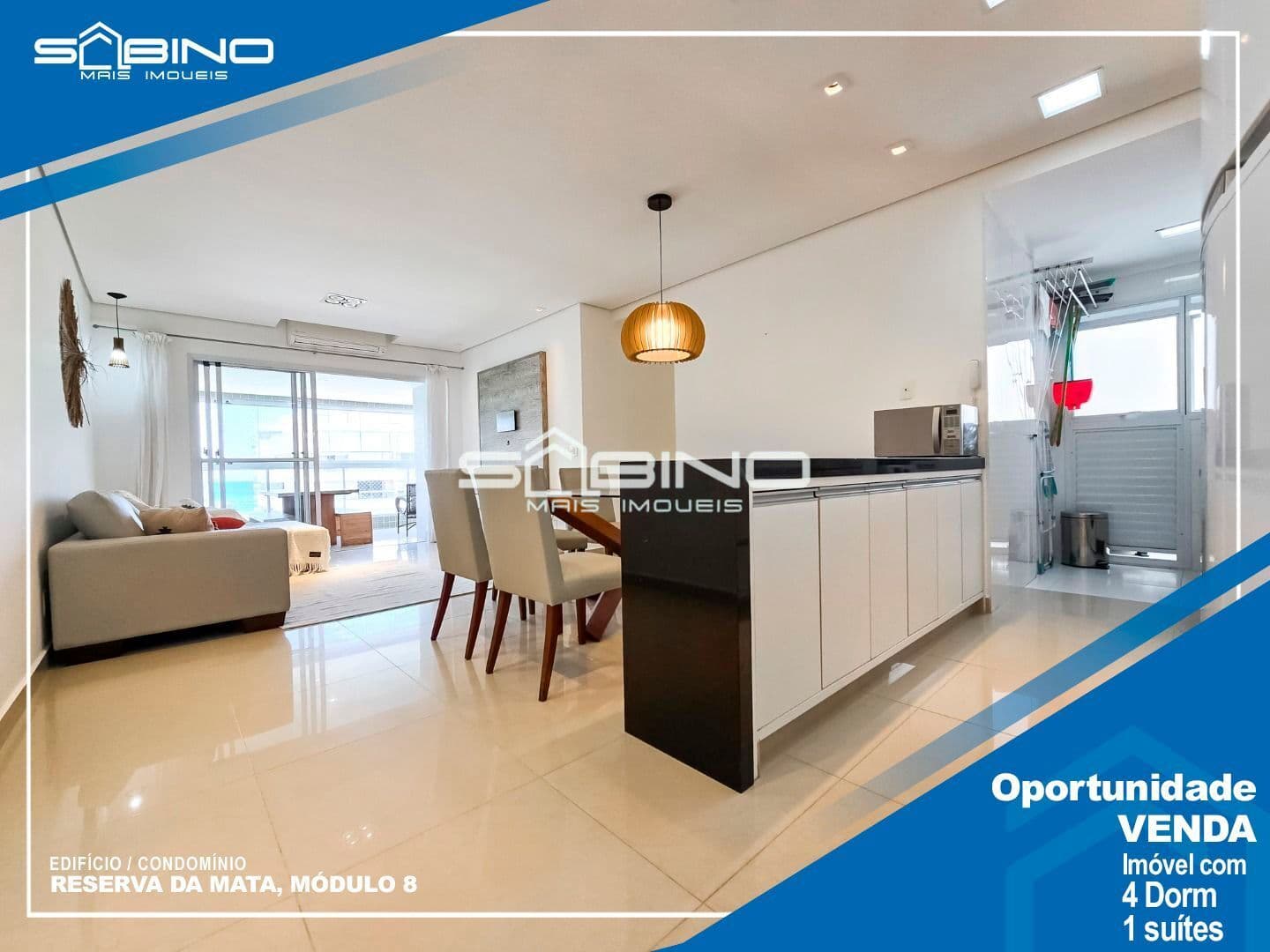 Imobiliária na Riviera, Apartamento à Venda no Edifício Reserva da Mata, com 4 dormitórios 1 suíte, 120m² de área útil, 2 vagas