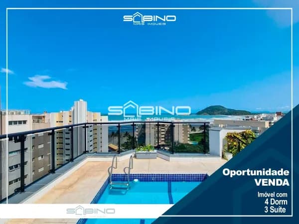 Cobertura Pé na Areia à venda na Riviera São Lourenço, com 4 Dormitórios 4 suítes 270m² de área útil