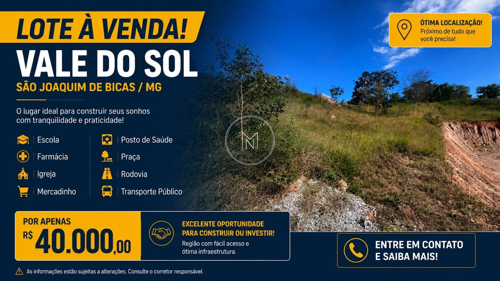 Lote à Venda – Vale do Sol | São Joaquim de Bicas/MG