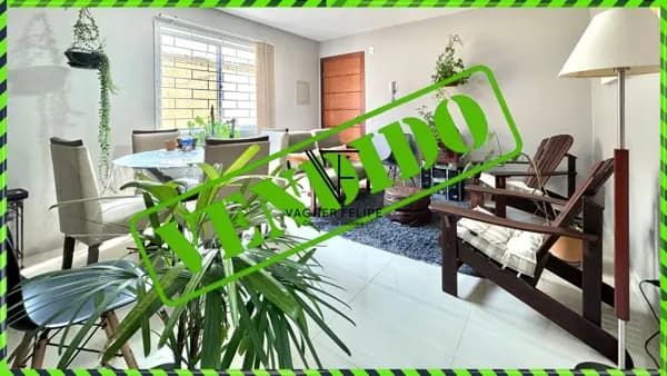 Apartamento 02 quartos, térreo - 59m² privativos - Santa Quitéria.