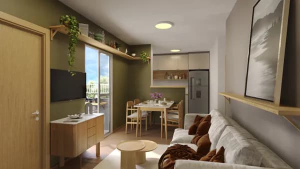 Apartamento 43,38m² em Forquilhas - São José