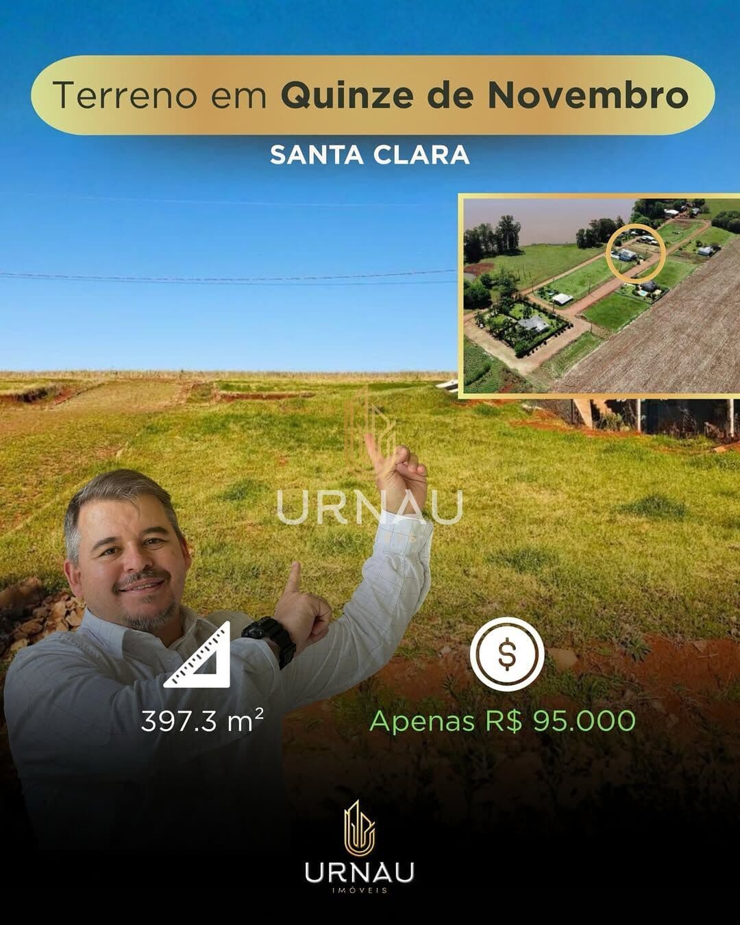 Lote/Terreno em Quinze de Novembro - Centro