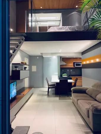 Flat mobiliado com vista para o Parque Flamboyant no Bairro Jardim Goiás em Goiânia