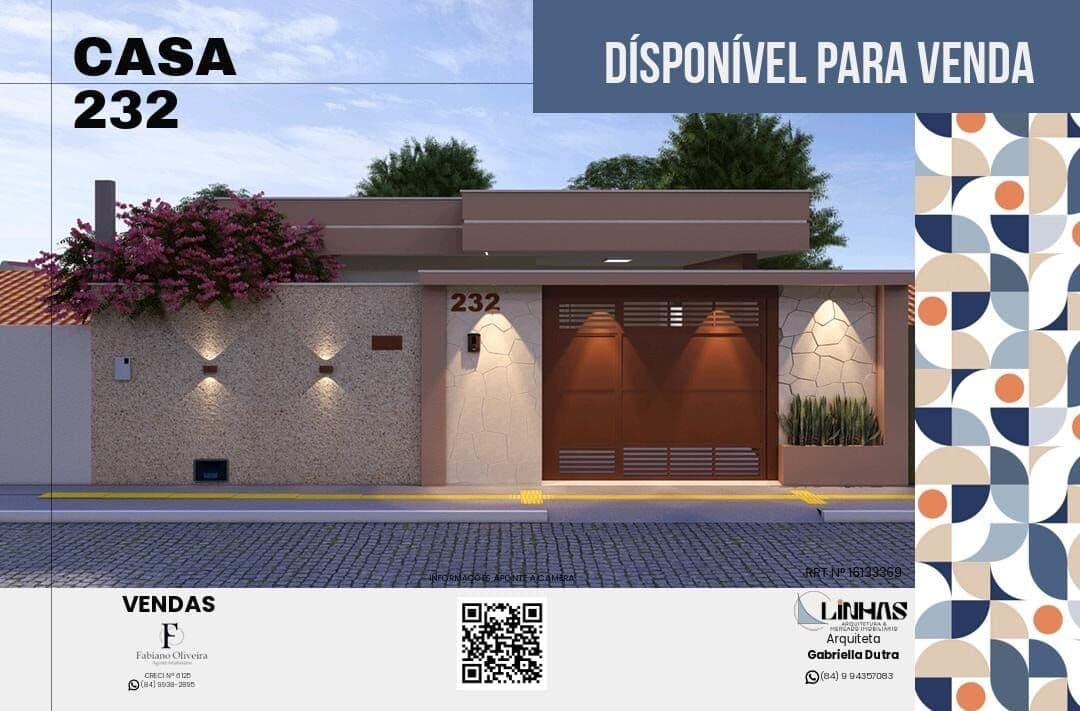 VENDE-SE CASA COM 3 QUARTOS (1 SUÍTE) Em Emaús - Parnamirim RN