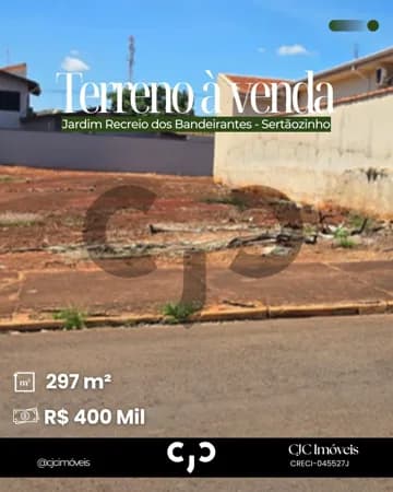 Terreno no Jardim dos Bandeirantes - Sertãozinho - SP