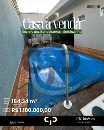 Casa no Recreio dos Bandeirantes - Sertãozinho - SP