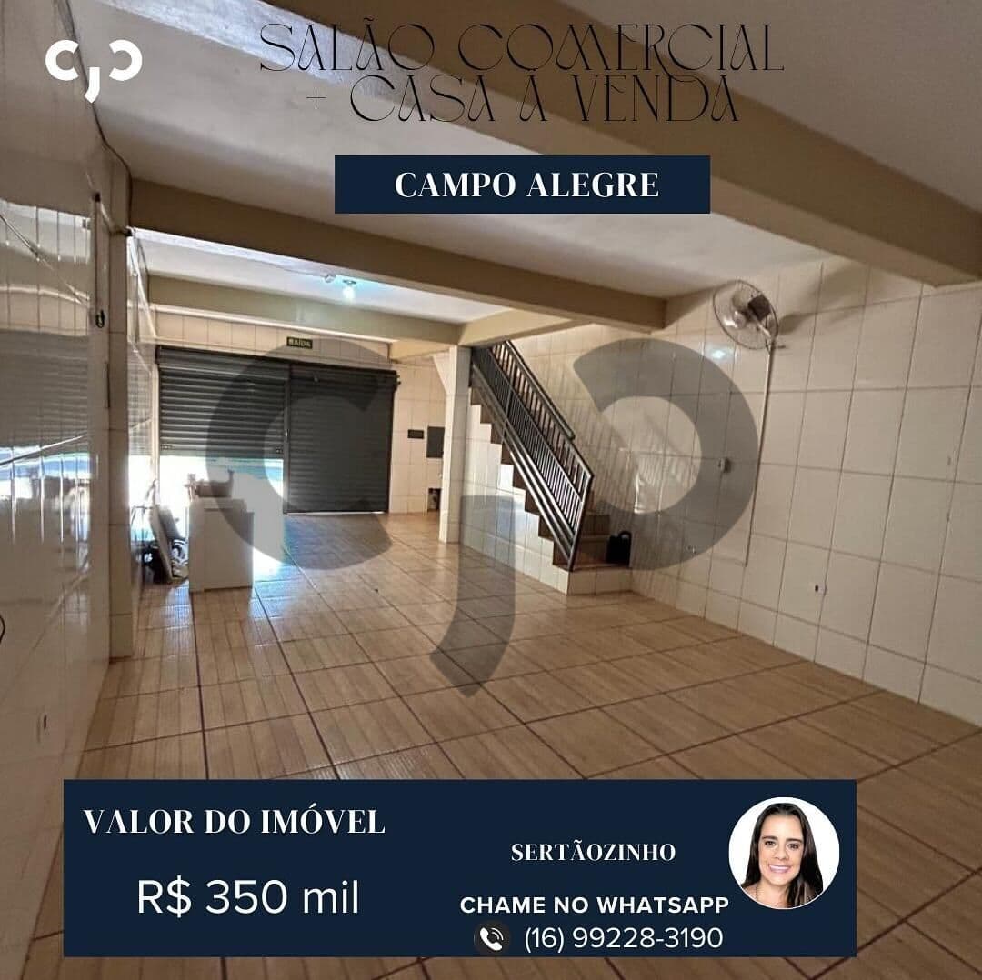 Casa + Salão Comercial no Campo Alegre - Sertãozinho - SP