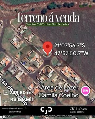 Terreno no Jardim Califórnia - Sertãozinho - SP
