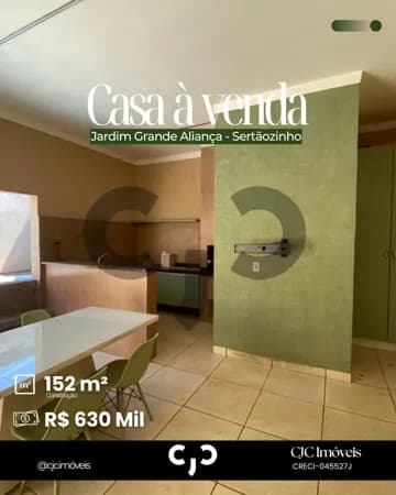 Casa no Jardim Grande Aliança - Sertãozinho - SP