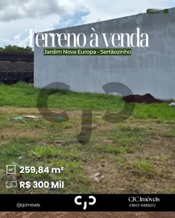 Terreno no Jardim Nova Europa - Sertãozinho - SP