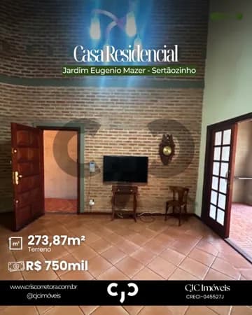 Casa no Jardim Eugênio Mazzer - Sertãozinho - SP