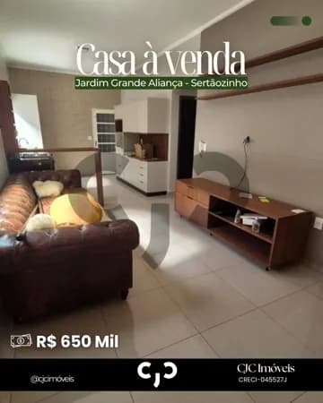 Casa no Jardim Grande Aliança - Sertãozinho - SP