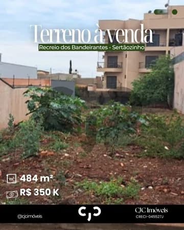 Terreno no Recreio dos Bandeirantes - Sertãozinho - SP