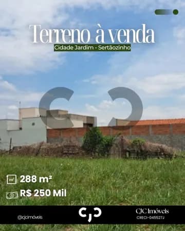 Terreno na Cidade Jardim - Sertãozinho - SP
