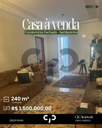 Casa em Condomínio Fechado - Sertãozinho - SP