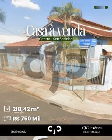 Casa no Centro - Sertãozinho - SP