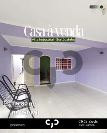 Casa na Vila Industrial - Sertãozinho - SP