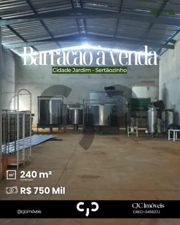 Barracão na Cidade Jardim - Sertãozinho - SP