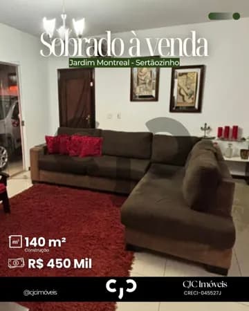 Sobrado no Jardim Montreal - Sertãozinho - SP