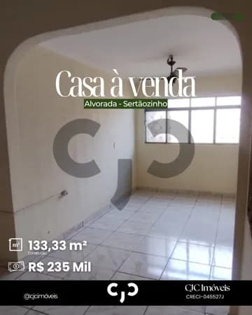 Casa na Alvorada - Sertãozinho - SP