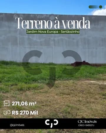 Terreno no Jardim Nova Europa - Sertãozinho - SP