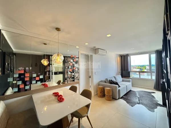Apartamento mobiliado e decorado de 1 dormitório