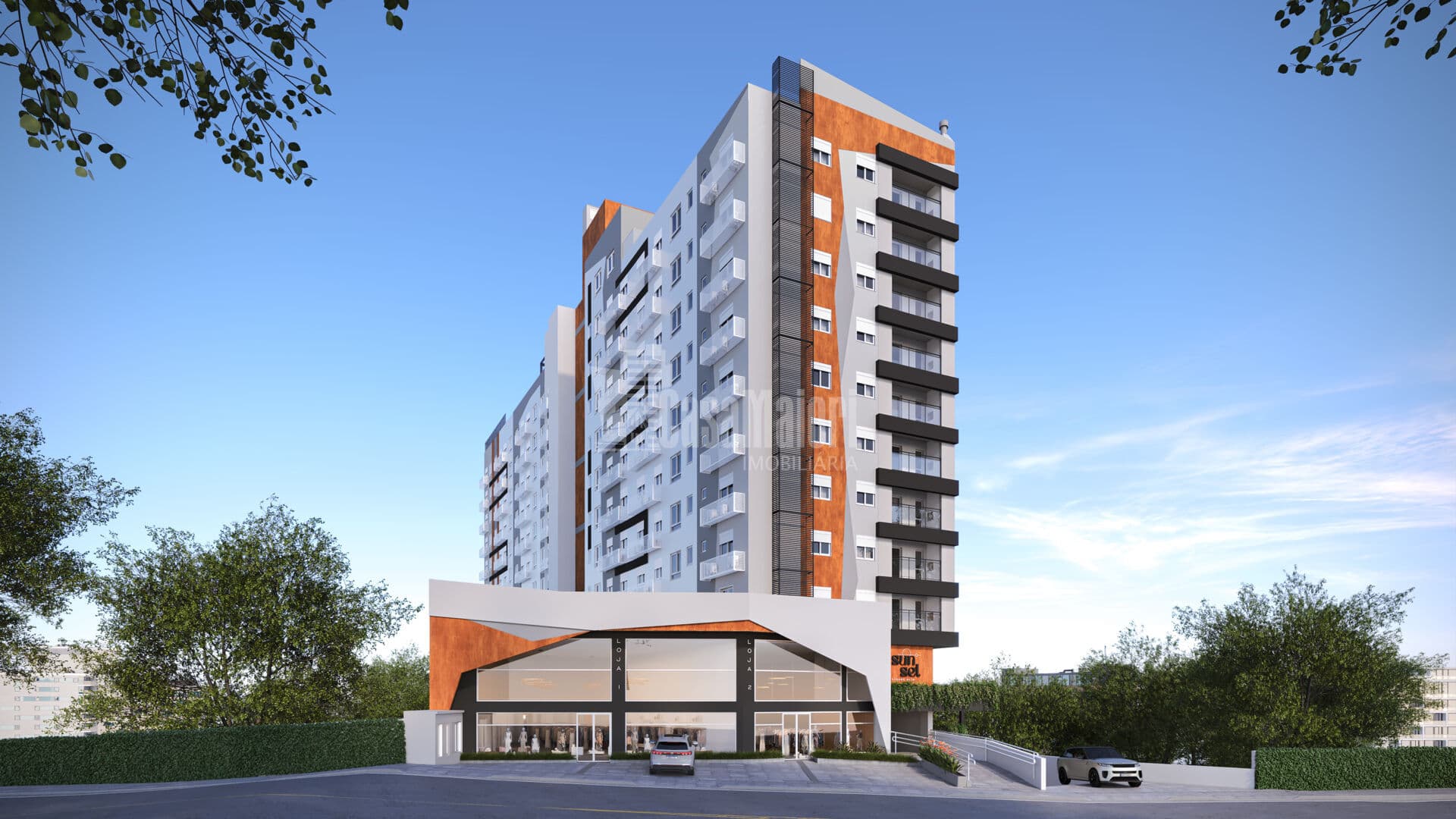 Apartamento de 1 dormitório com vaga de garagem no Residencial Sunset