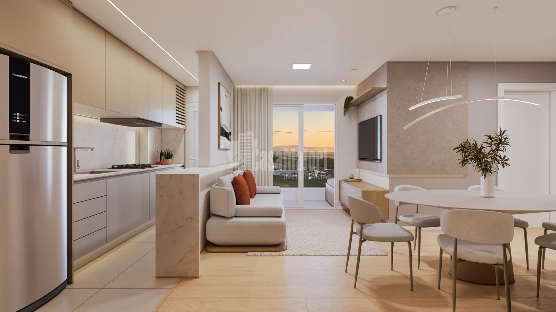 Apartamento de 3 dormitórios com suíte e 2 vagas no Residencial Sunset