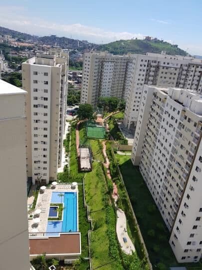 Rio Parque- Cond. Carioca Residencial - Apto de 2 qts com suíte, varanda e vaga