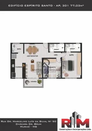 Apartamento em Muriaé - Chácara Doutor Brum