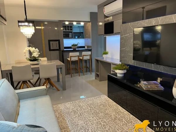 Apartamento mobiliado de 1 dormitório e 2 vagas no bairro Três Figueiras